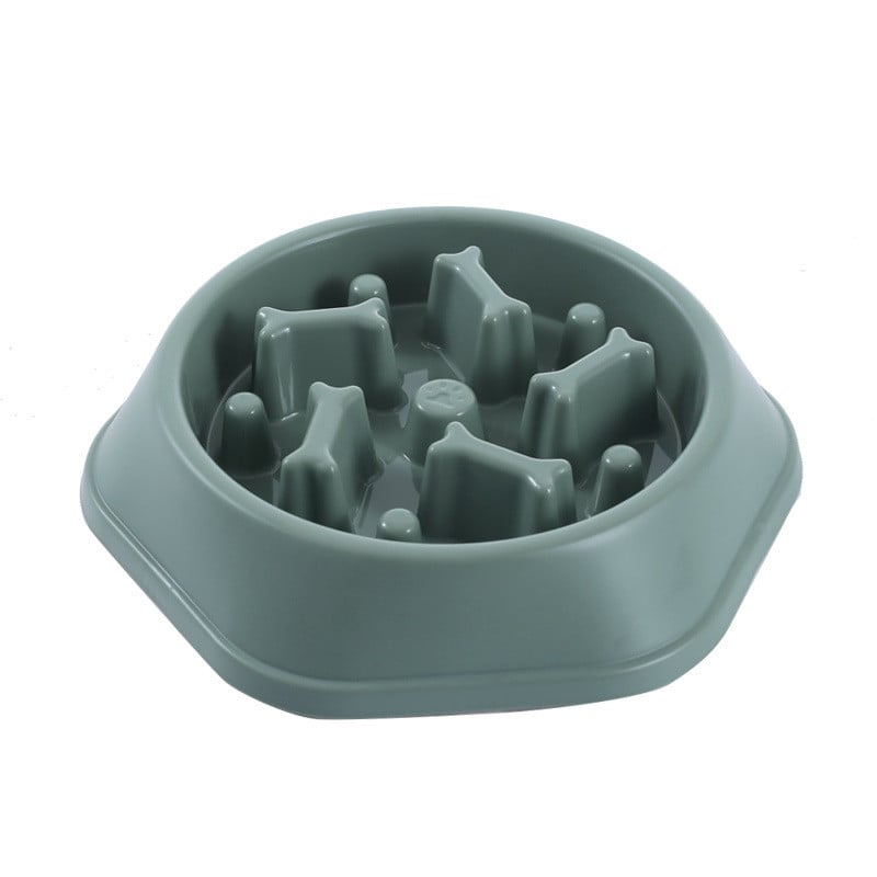 Bone-Shaped Slow Feeder Dog Bowl