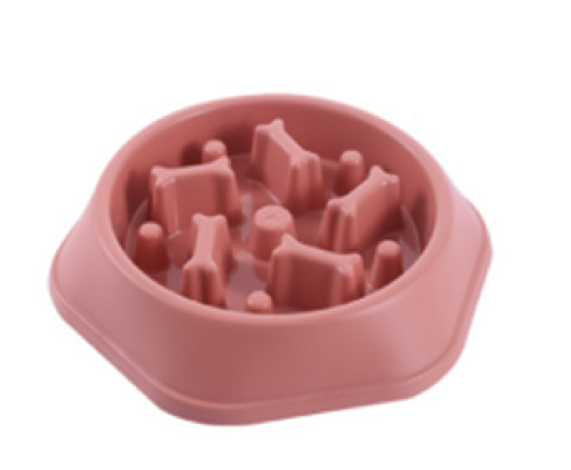 Bone-Shaped Slow Feeder Dog Bowl